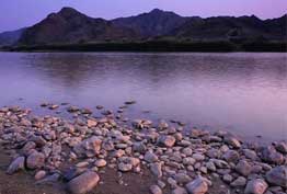 Scenic landscape of Richtersveld Transfrontier National Park with rugged mountains and diverse flora in South Africa