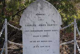 Small fence and surrounding landscape at Darter’s Grave