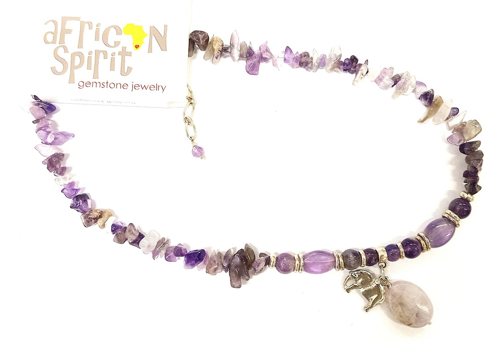 African Spirit Amethyst Necklace