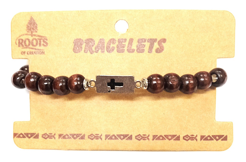 Wood Cross Bracelet