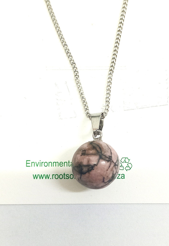 ROC Rhodonite Ball Necklace