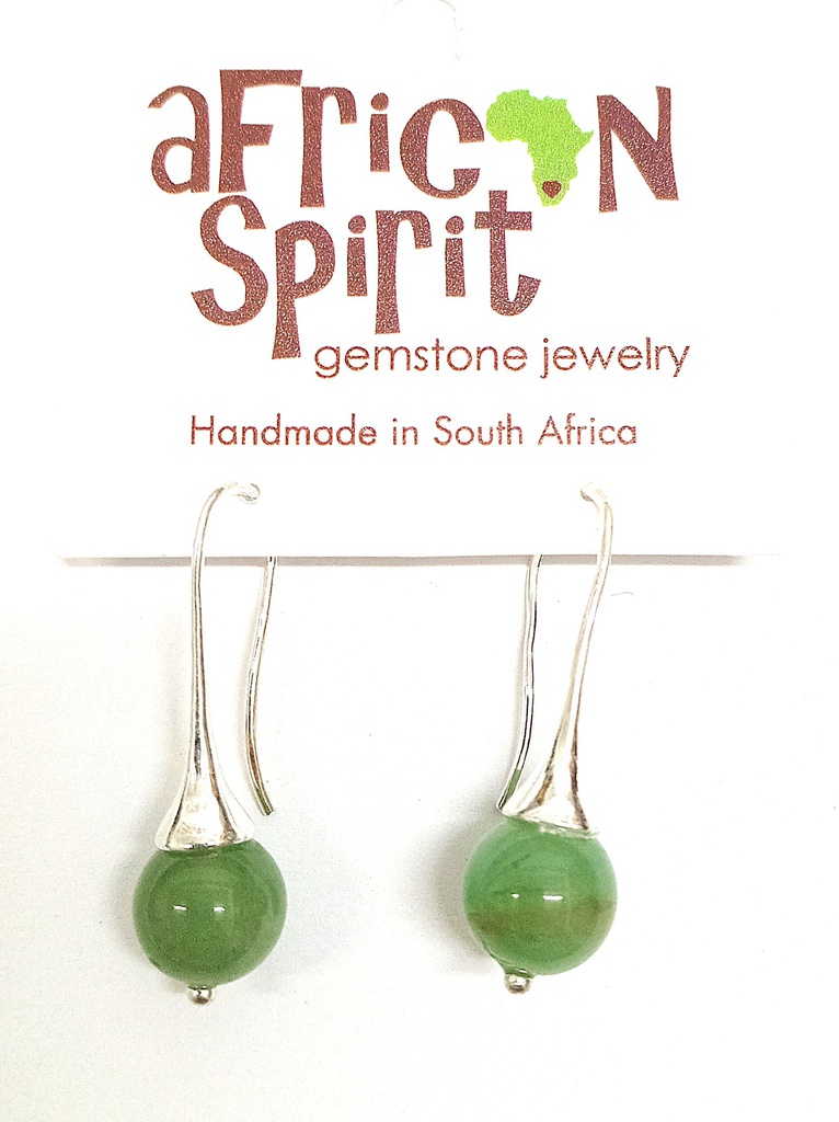 African Spirit Aventurine Drop Earrings