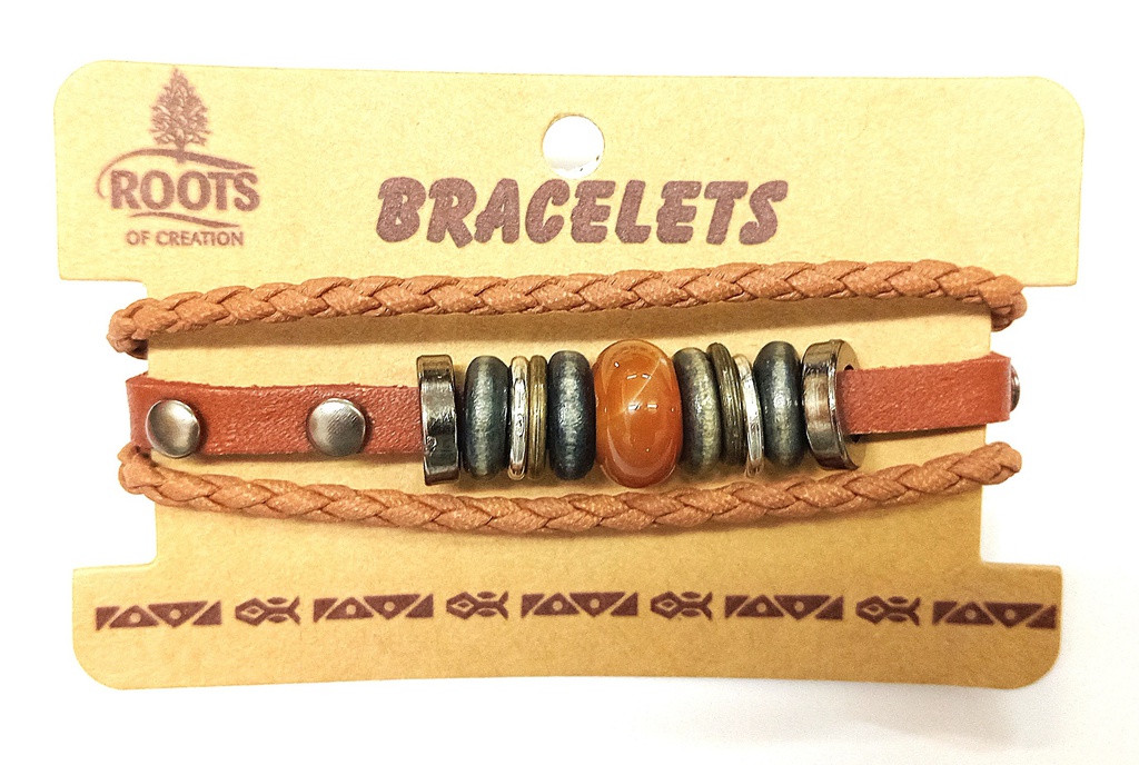 ROC Leather Beads Bracelet