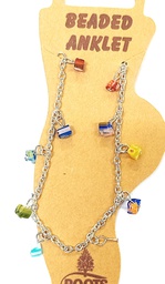 [JEWEL] Multi Stone Silver Anklet
