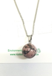 [JEWEL] ROC Rhodonite Ball Necklace