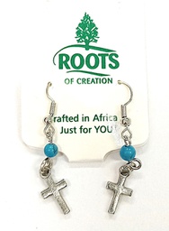 [JEWEL] ROC Blue Cross Earrings
