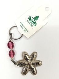 [Curios] Flower Glass Bead Keyring