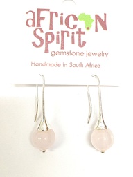 [Jewellery] African Spirit Rose Quartz Drop Earrings